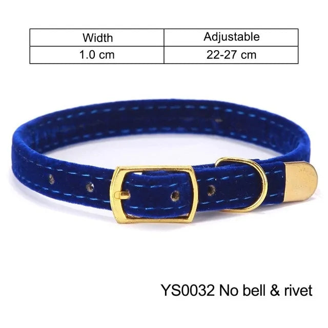 Stylish Velvet Cat Collar