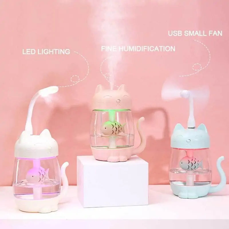 Adorable 3 in 1 Cat Air Humidifier